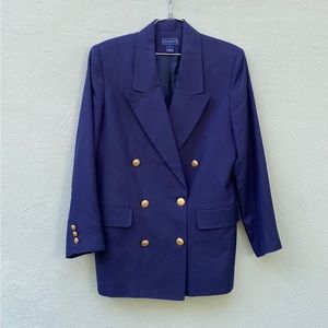 Vintage Navy Blue double breasted blazer Charter Club